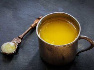 Ghee is rich in vitamins A, K, E and omega.